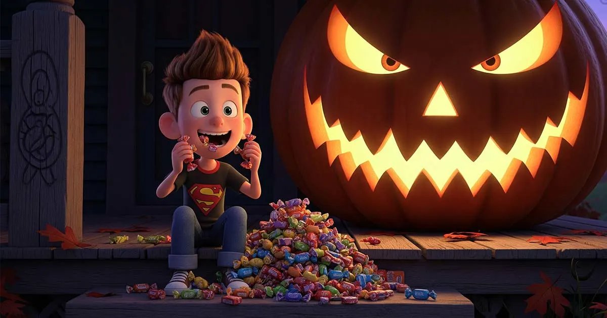 For meget slik Halloween historie For meget slik Halloween historie