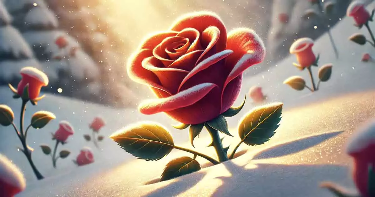 En rose så jeg skyde